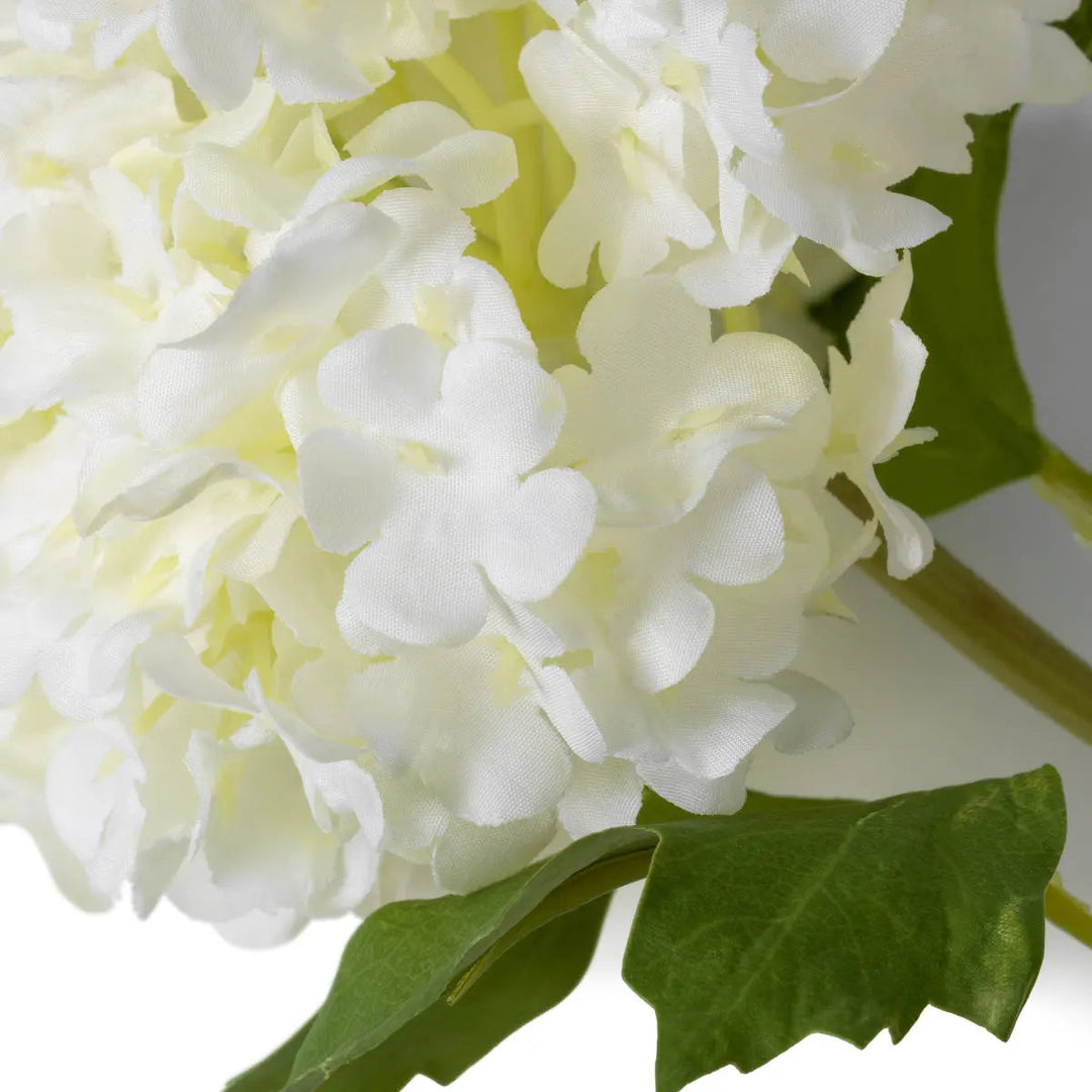 Bouquet Of Hydrangeas Snowball White Real Touch 36 Pcs - image 4