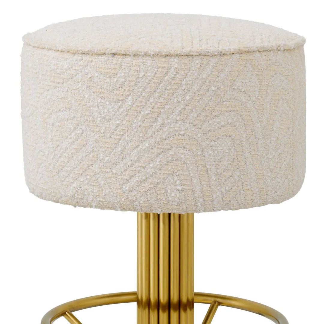 Counter Stool Carleton Camari Cream Brushed Brass Finish - image 4