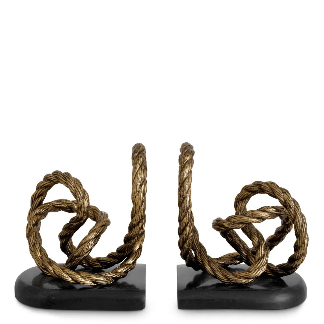 Bookend Corwyn Antique Brass Finish Set Of 2 - image 4