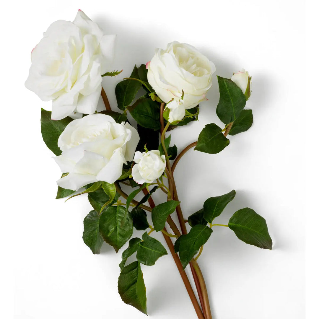 Bouquet Of Roses Three Tone White Real Touch 72 Pcs/3 Varieties - image 4