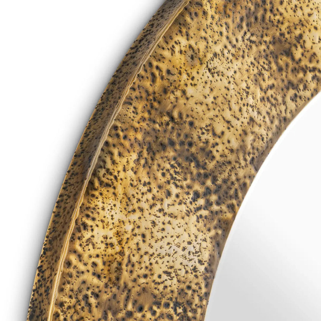 Mirror Ronin Hammered Vintage Brass Finish - image 4