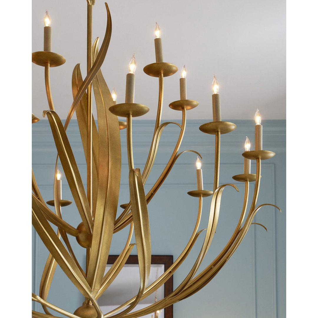 Menefee Large Gold Chandelier