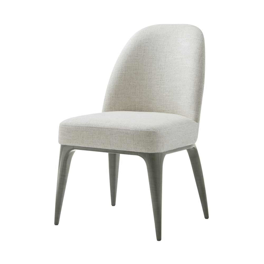 Wooden Upholstered Side Chair - Round-Theodore Alexander-THEO-TA40044.1CRS-Dining Chairs-1-France and Son