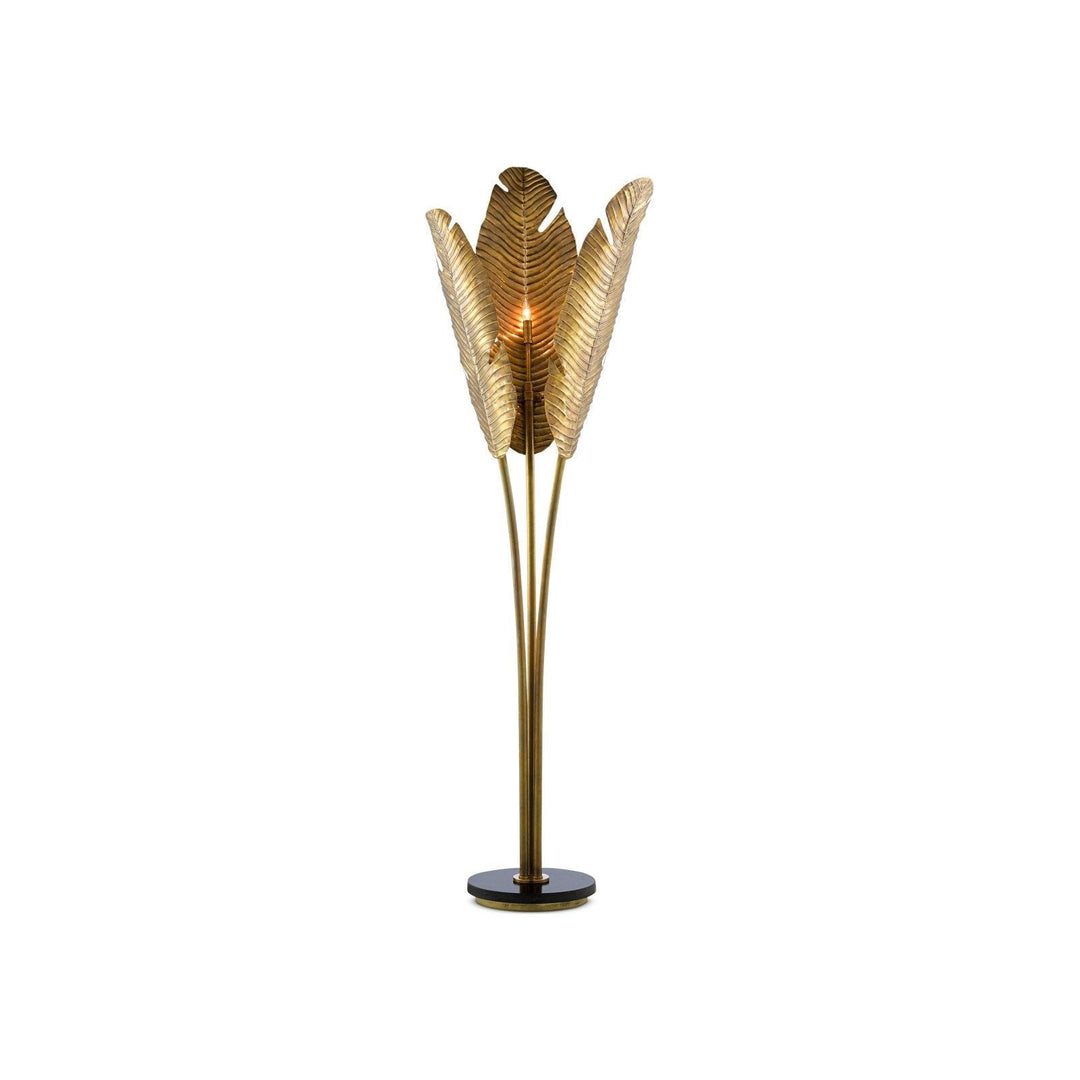 Tropical Large Brass Floor Lamp