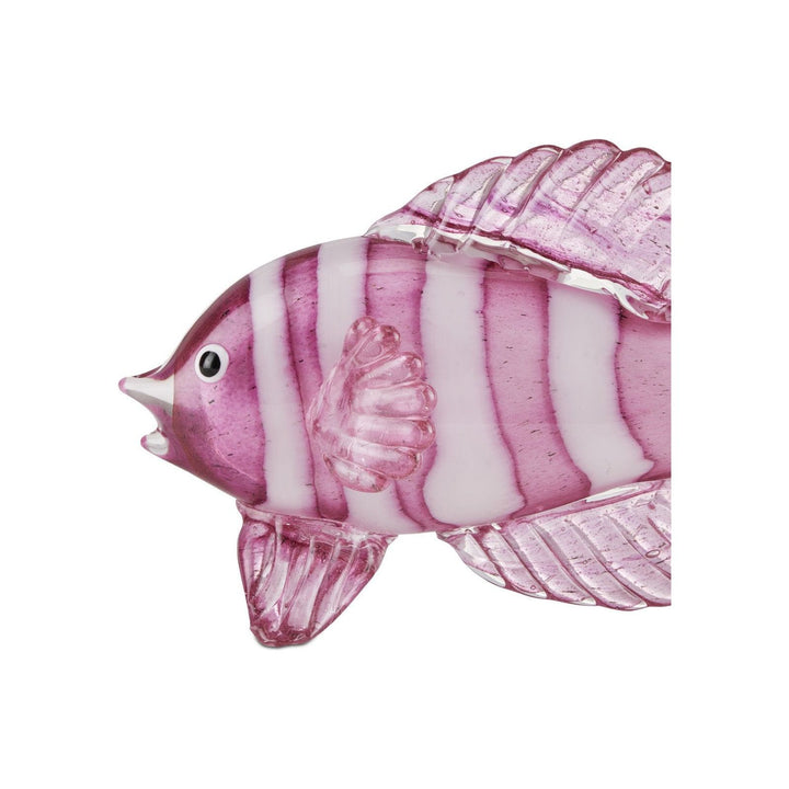 Rialto Magenta Glass Fish Set of 2