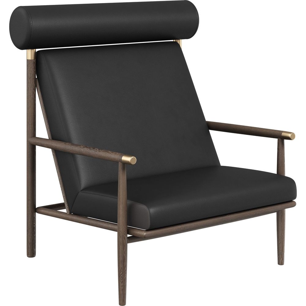 Biko Lounge Chair - Black Leather