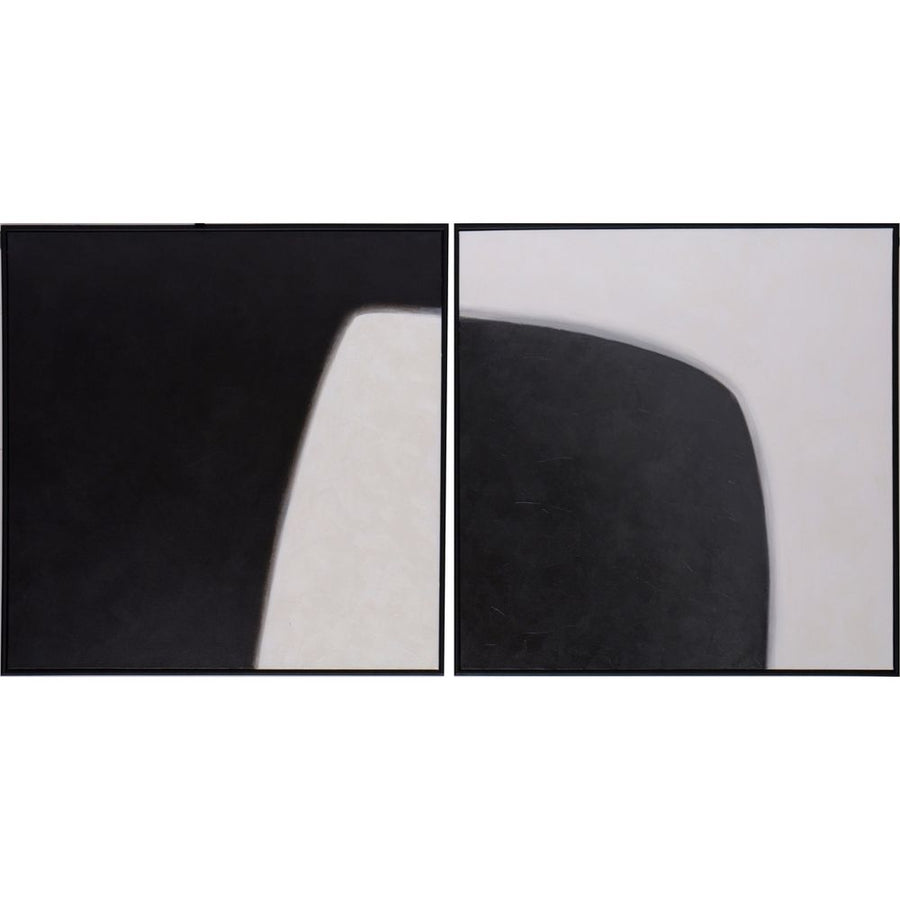 Wall Art Double Cross (Set Of 2) - 48" X 48" - Black Floater Frame