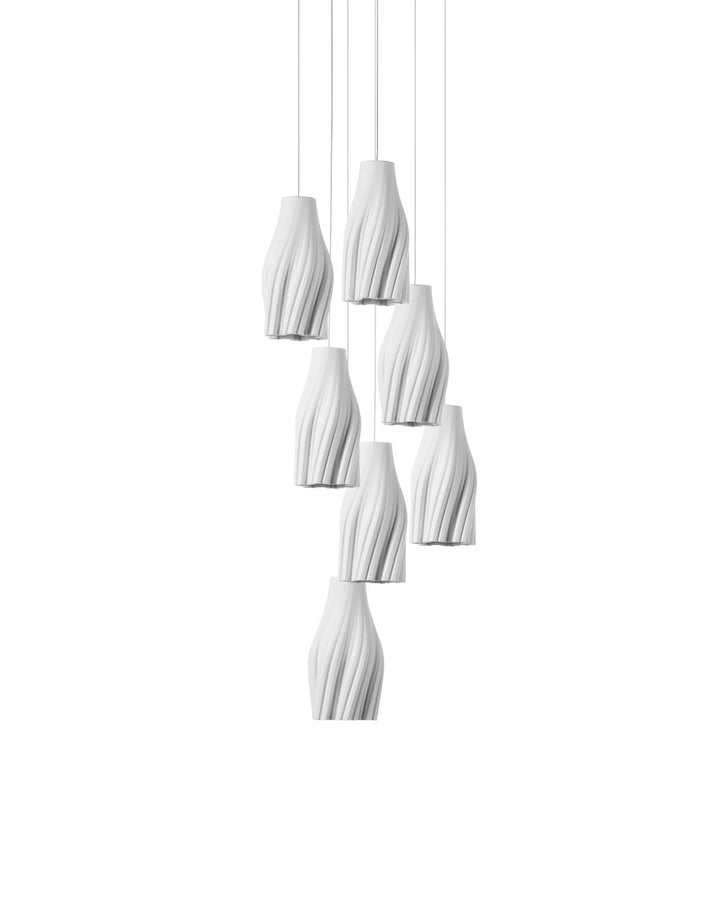 Pendants:Multi Posh 7-Light Round Multi-Drop Pendant