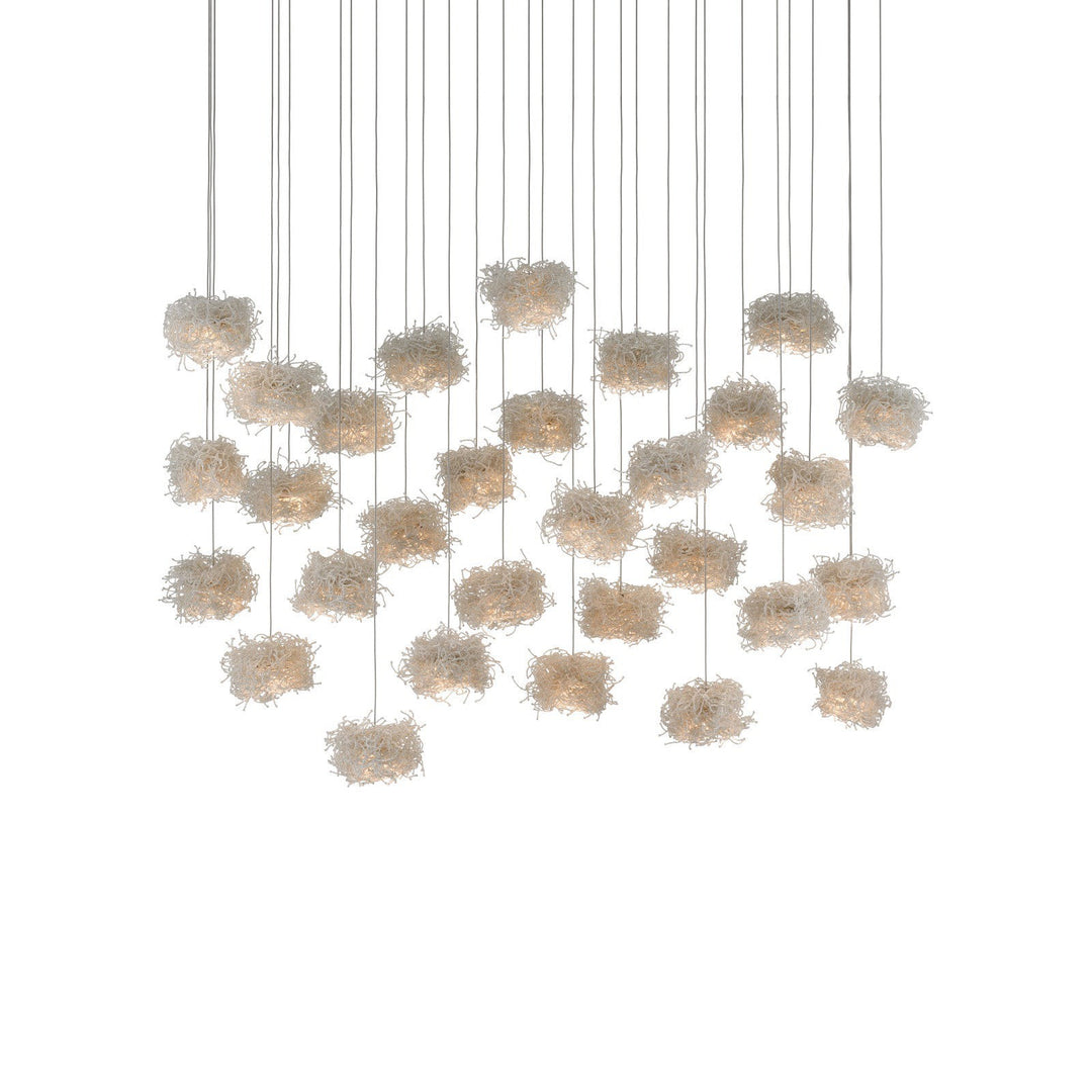 Birds Nest 30-Light Linear Multi-Drop Pendant