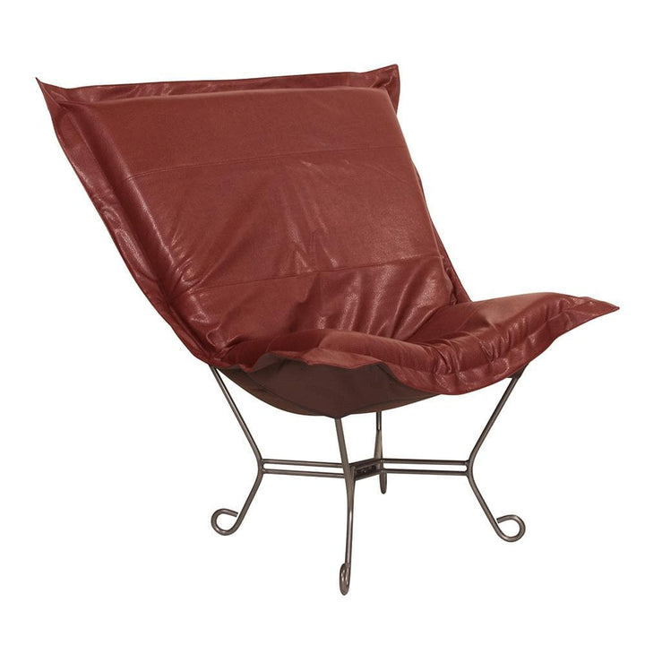 Scroll Puff Chair Seascape Titanium Frame-The Howard Elliott Collection-HOWARD-500-193-Outdoor Lounge ChairsApple-Polyurethane-15-France and Son