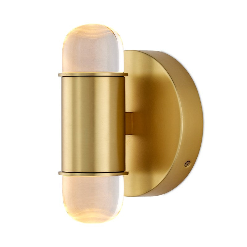Capsule Brass Wall Sconce-Currey-CURY-5000-0242-Wall LightingBrushed Brass/Clear-1-France and Son