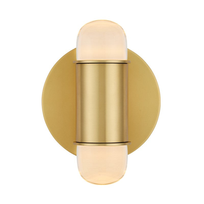 Capsule Brass Wall Sconce-Currey-CURY-5000-0242-Wall LightingBrushed Brass/Clear-2-France and Son