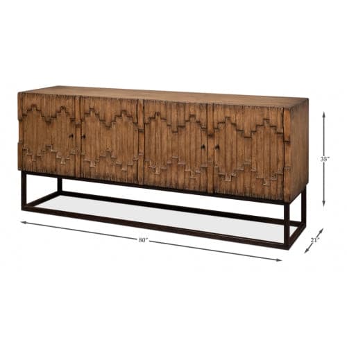 Aztec Sideboard On Stand, Brown