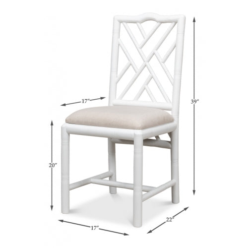 Brighton Bamboo Side Chair-SARREID-STOCKR-SARREID-53705-Dining ChairsWhite-3-France and Son