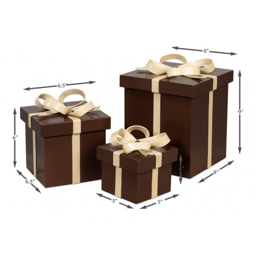 Ferrell Leather Holiday Boxes S/3 Navy