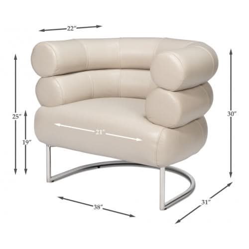 Rondo Occasional Leather Chair, White