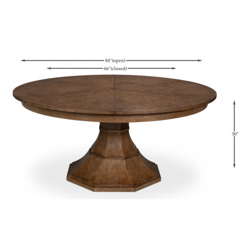 Giselle Round Jupe Extension Dining Table