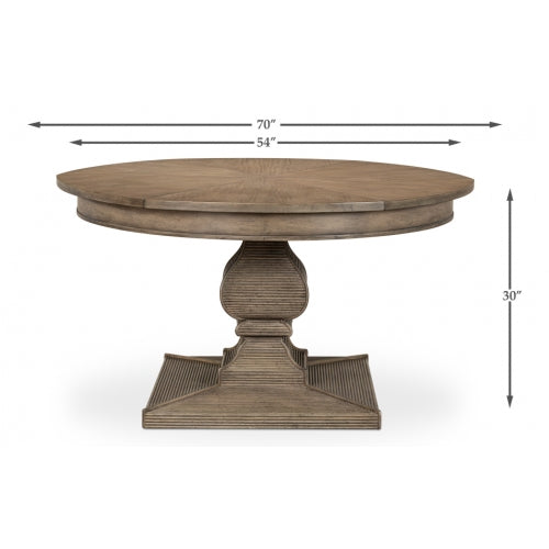 Kelso Equestrian Jupe Dining Table-SARREID-SARREID-78-200-Dining Tables-4-France and Son