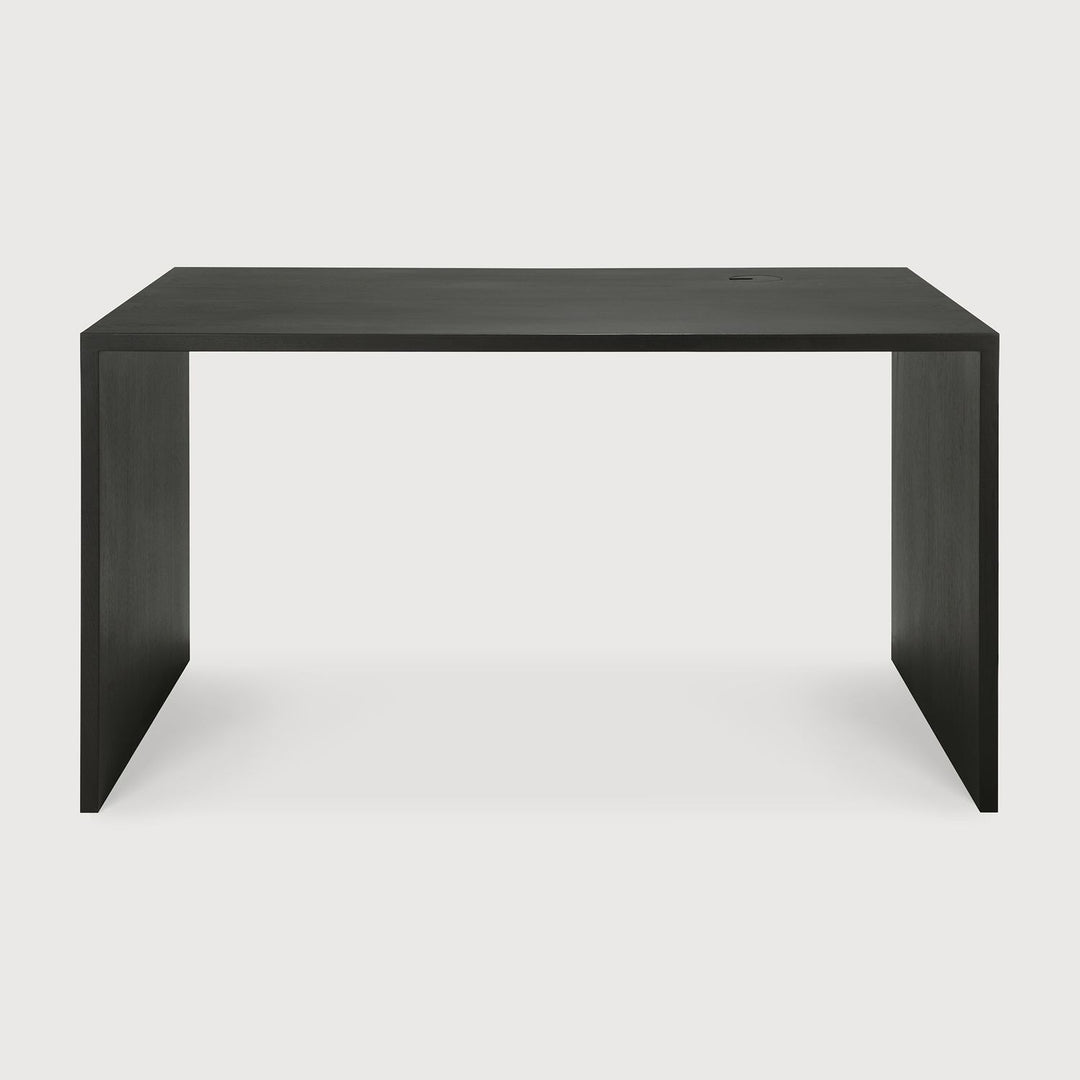 U Desk - 55 x 27.5 in, Oak black view