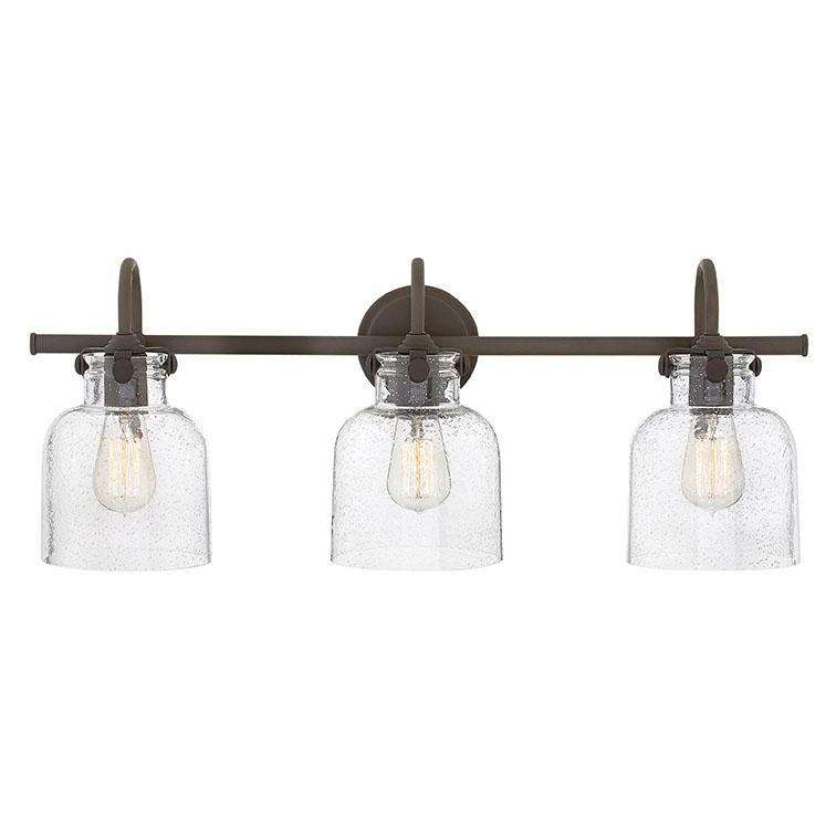 Bath Congress - Cylinder Glass Three Light Vanity-Hinkley Lighting-HINKLEY-50123OZ-Bathroom LightingOil Rubbed Bronze-3-France and Son