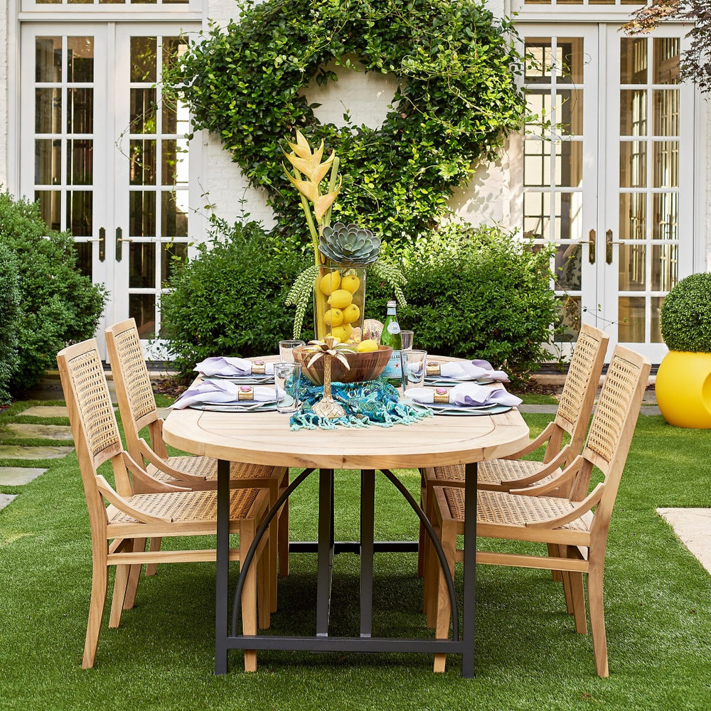 Jupiter Outdoor Dining Table-Woodbridge Furniture-WOODB-O-5038-28-Outdoor Dining Tables-2-France and Son