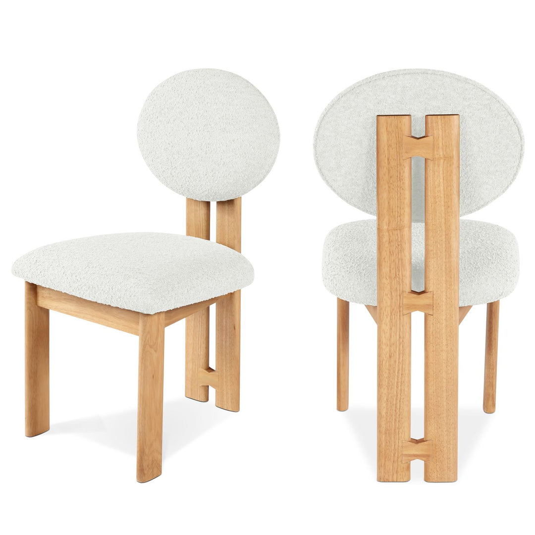 Napa Cream Boucle Fabric Upholstered Dining Chair