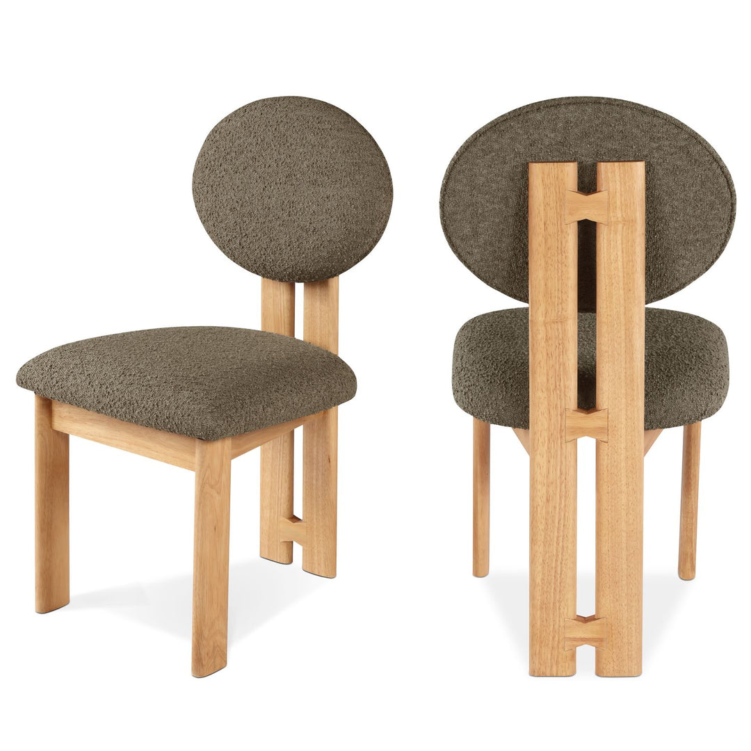 Napa Olive Boucle Fabric Upholstered Dining Chair