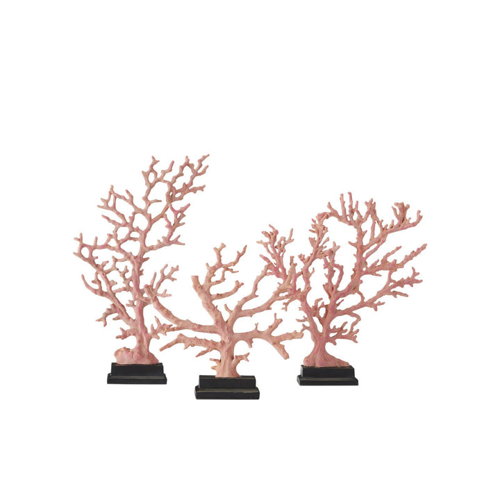 Large Red Coral Branches Set of 3