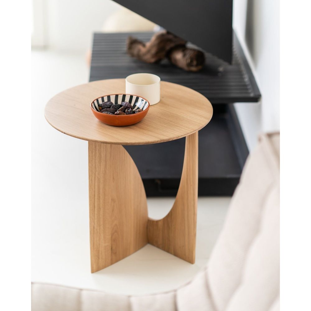 Side Tables Geometric Side Table - Tan