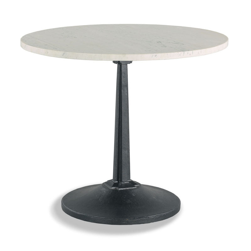 Winston Café Table-Woodbridge Furniture-WOODB-5086-MBL-R-Coffee TablesForged Steel & Iron Base with Carrara marble top-2-France and Son