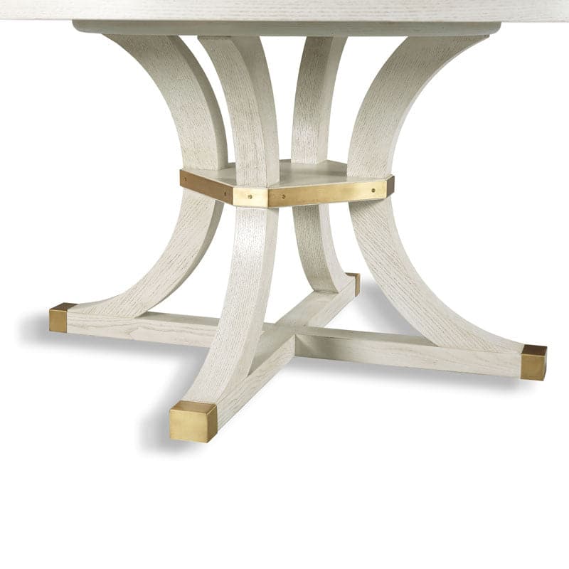 Apollo Jupe Dining Table-Woodbridge Furniture-WOODB-5094-07-Dining TablesLuna Finish and Brass-7-France and Son