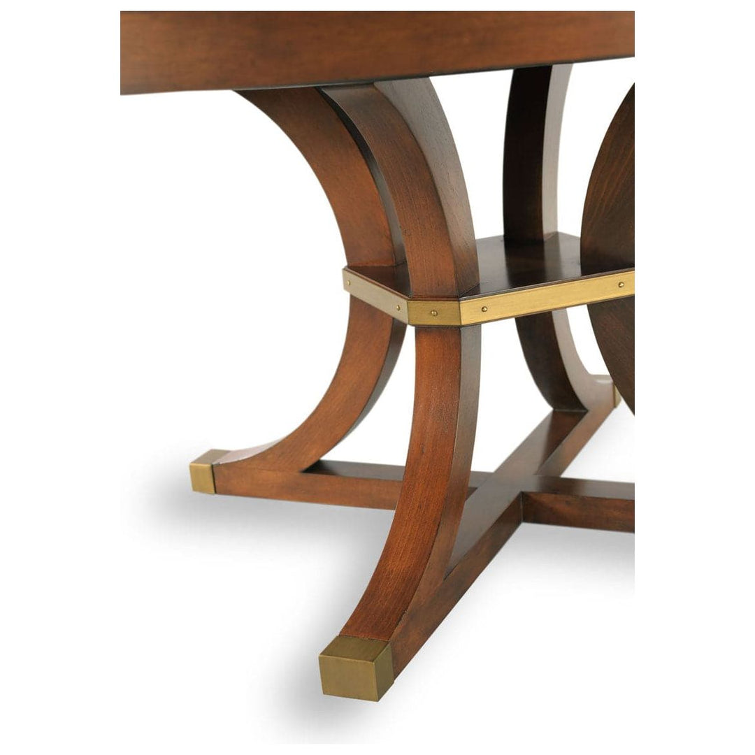 Apollo Jupe Dining Table-Woodbridge Furniture-WOODB-5094-07-Dining TablesLuna Finish and Brass-8-France and Son