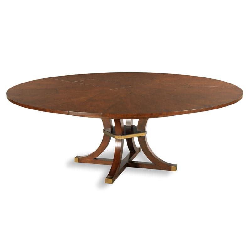 Apollo Jupe Dining Table-Woodbridge Furniture-WOODB-5094-07-Dining TablesLuna Finish and Brass-4-France and Son