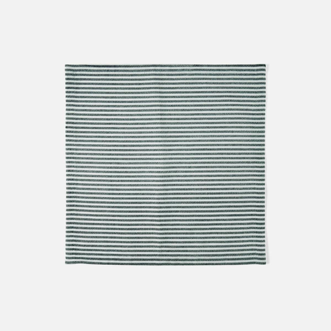 Brooks Dark Green Stripe Napkin Cotton Canvas 20X20 Pack/4