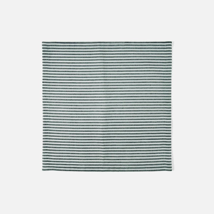 Brooks Dark Green Stripe Napkin Cotton Canvas 20X20 Pack/4