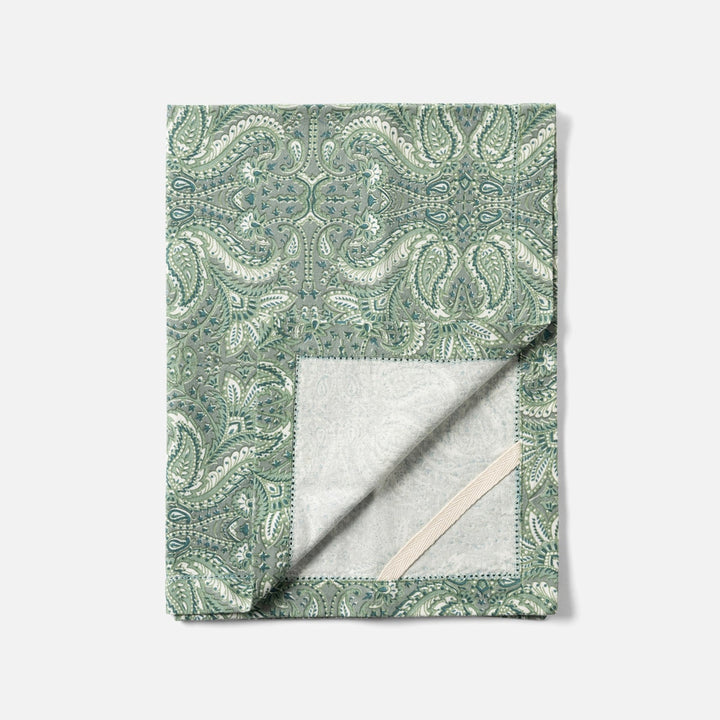 Mathilde Forest Green Paisley Kitchen Towel 20"X28" Cotton Duck Canvas Pack/2