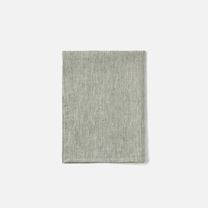 Saunton Green/White Pinstripe Kitchen Towel Linen 20"X28" Pack/2