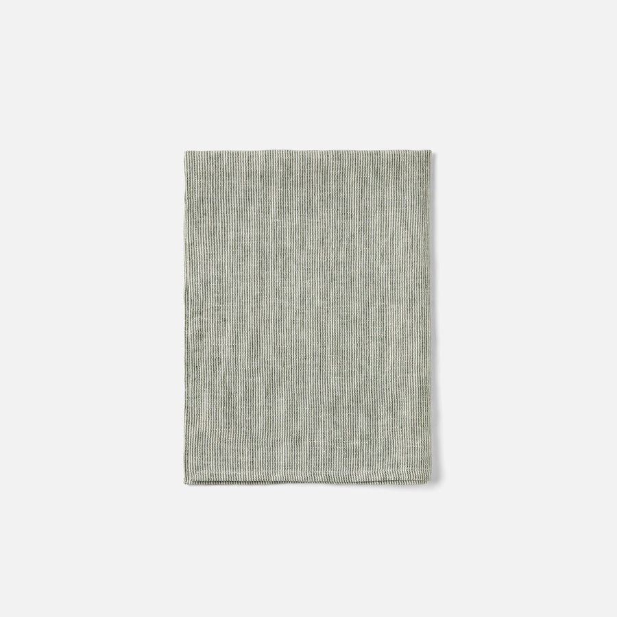 Saunton Green/White Pinstripe Kitchen Towel Linen 20"X28" Pack/2