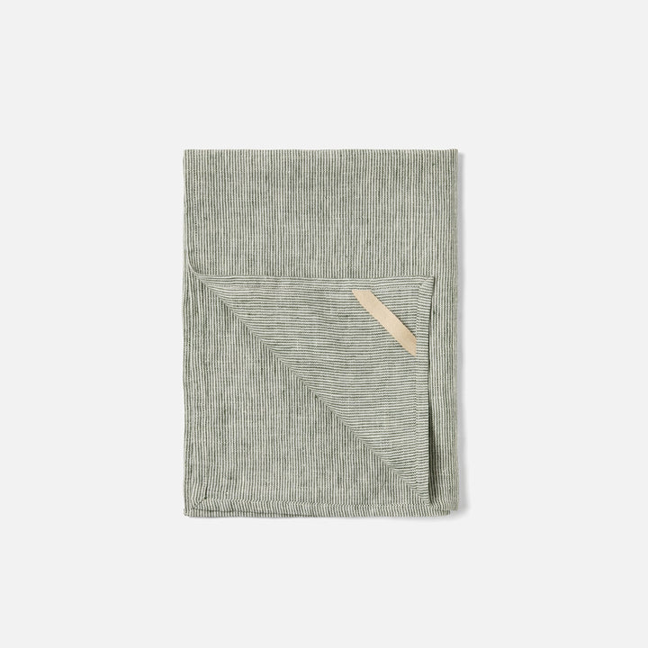 Saunton Green/White Pinstripe Kitchen Towel Linen 20"X28" Pack/2