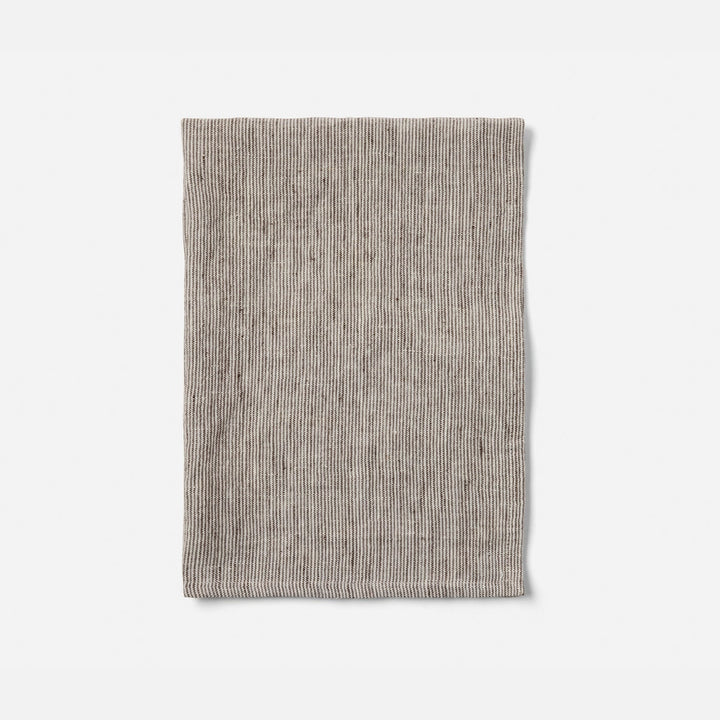 Saunton Mahogany/White Pinstripe Kitchen Towel Linen 20"X28" Pack/2