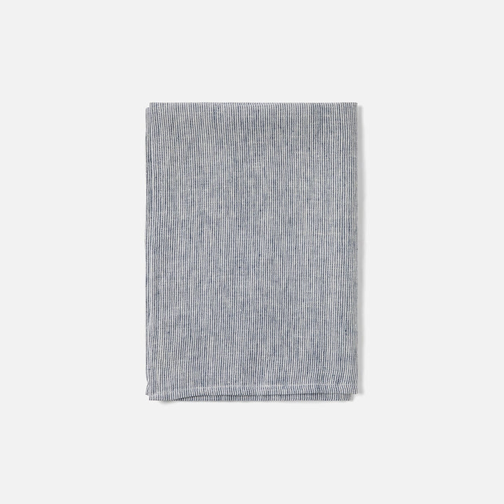 Saunton Navy/White Pinstripe Kitchen Towel Linen 20"X28" Pack/2