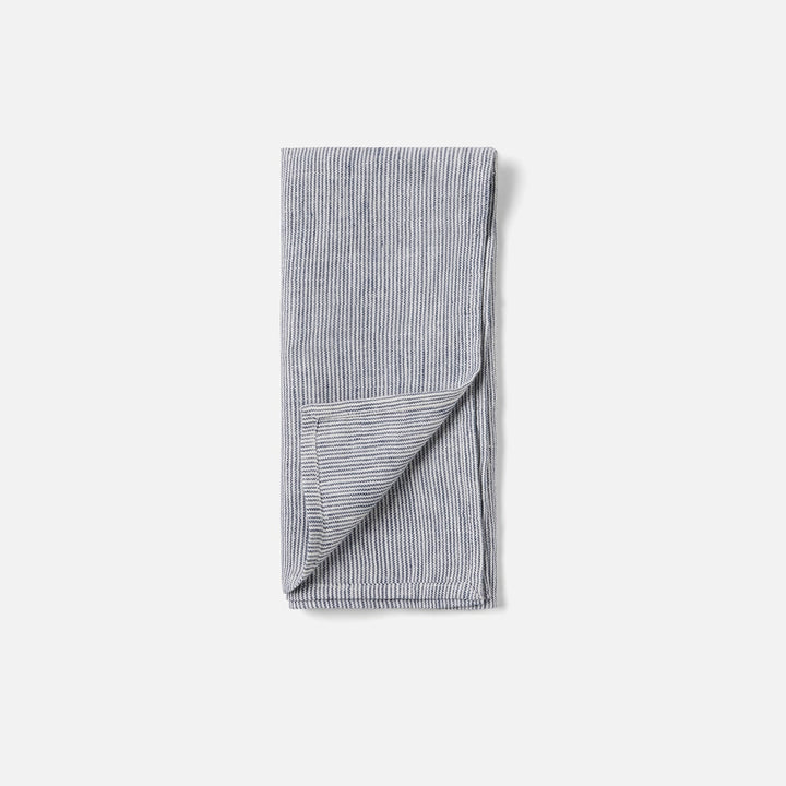 Saunton Navy/White Pinstripe Napkin Linen 20"X20" Pack/4