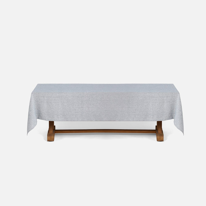 Saunton Navy/White Pinstripe Tablecloth 70" X 124"