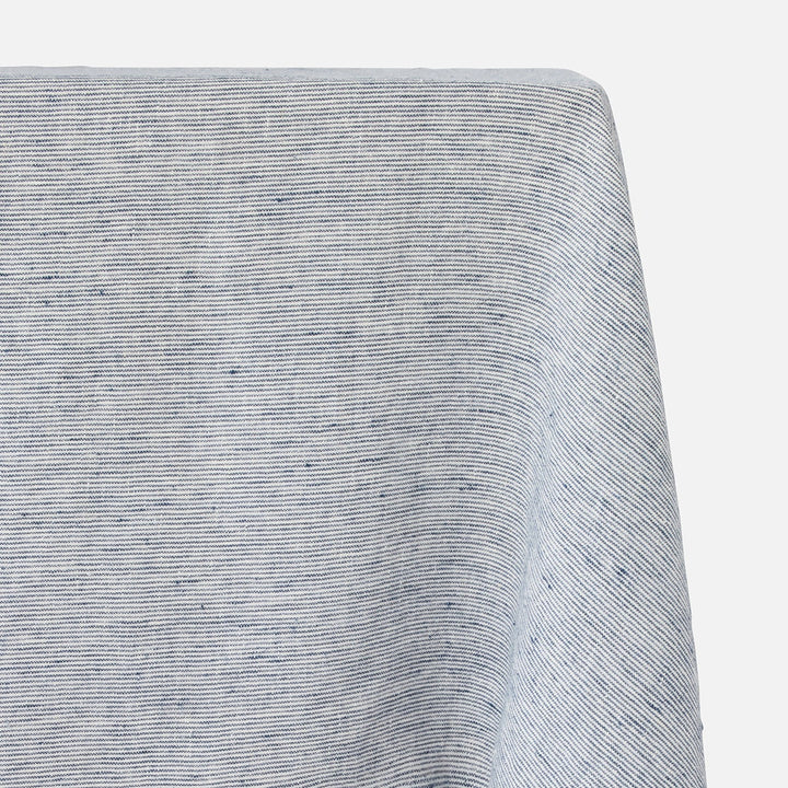 Saunton Navy/White Pinstripe Tablecloth 70" X 124"