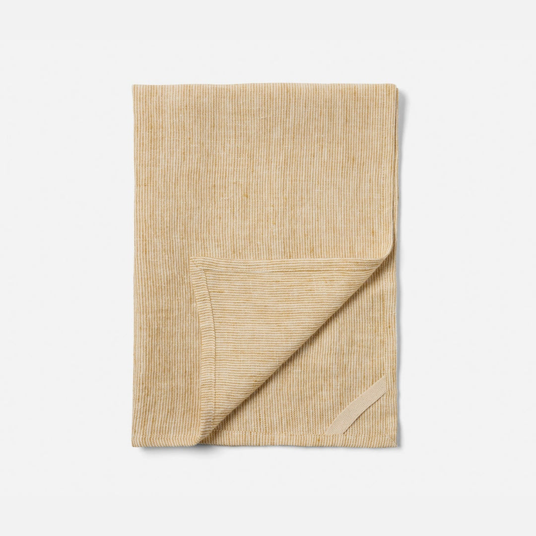 Saunton Tan/White Pinstripe Kitchen Towel Linen 20"X28" Pack/2