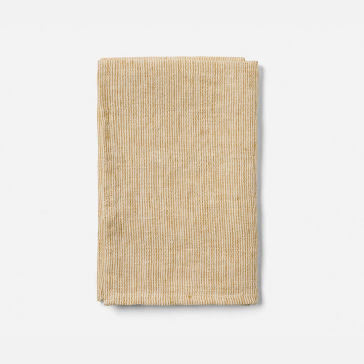 Saunton Tan/White Pinstripe Napkin Linen 20"X20" Pack/4