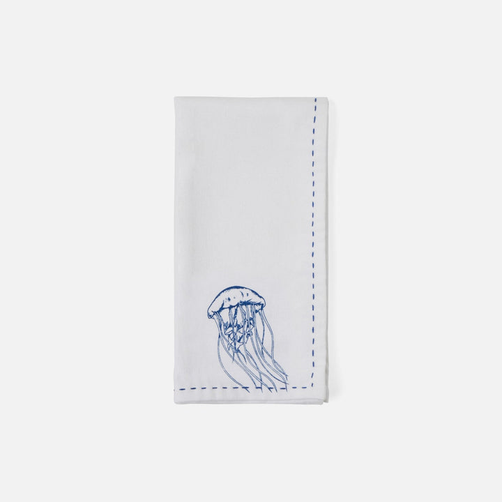 Ariel Sealife White Cotton Napkin 20X20 Set/4