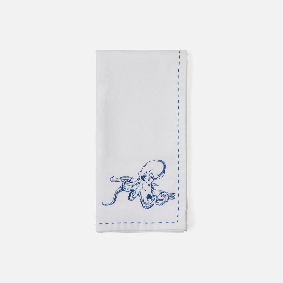 Ariel Sealife White Cotton Napkin 20X20 Set/4
