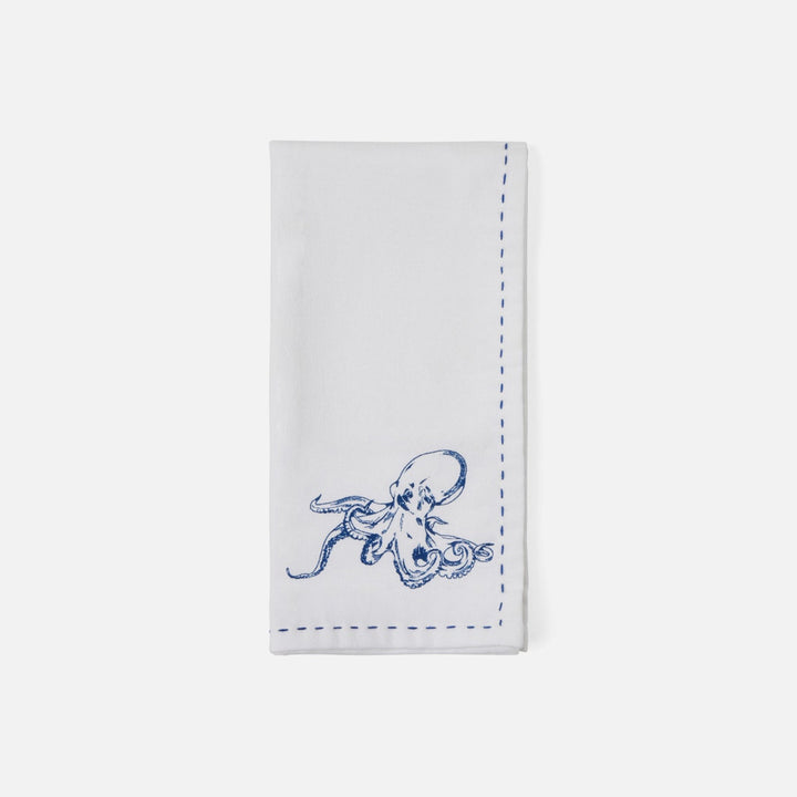 Ariel Sealife White Cotton Napkin 20X20 Set/4