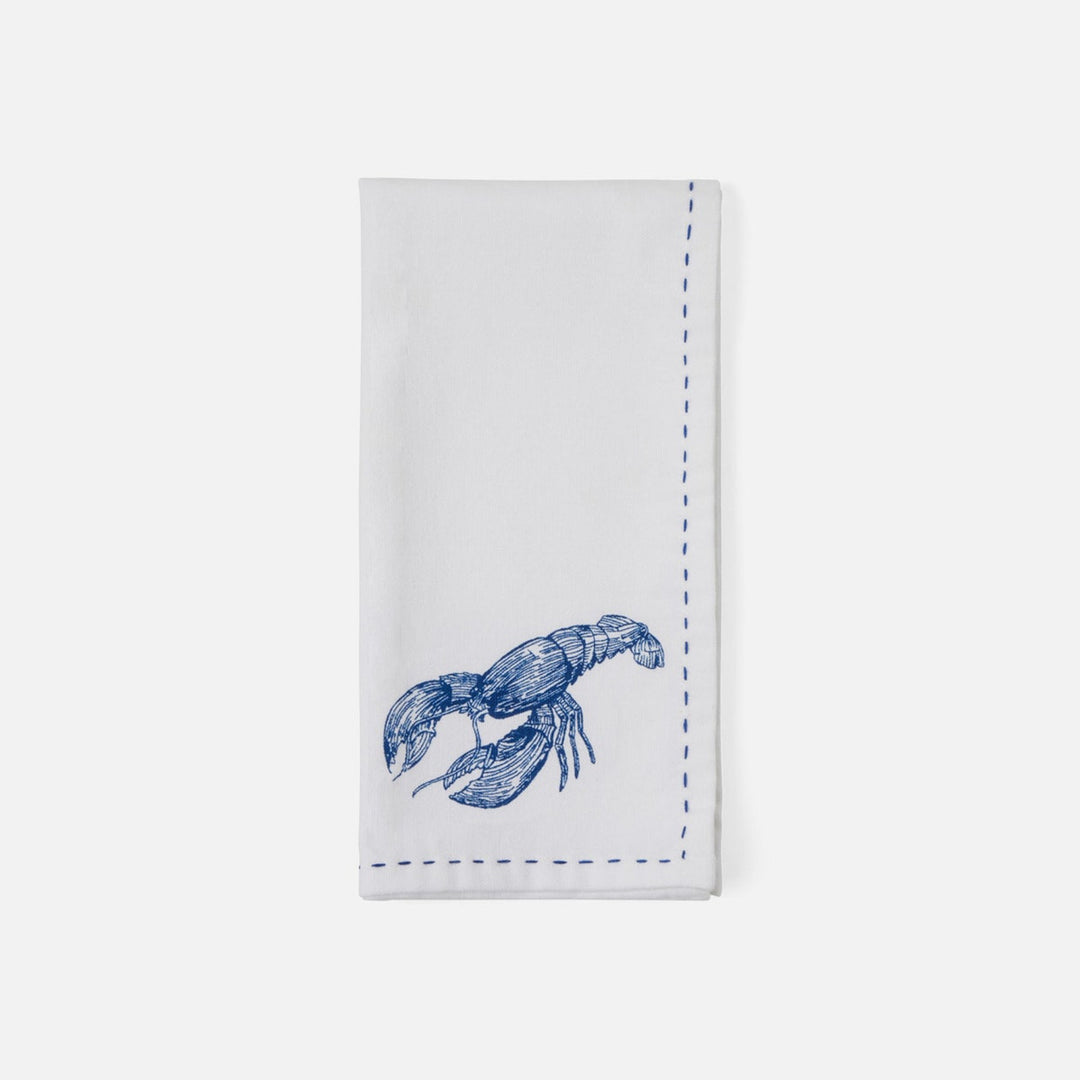 Ariel Sealife White Cotton Napkin 20X20 Set/4
